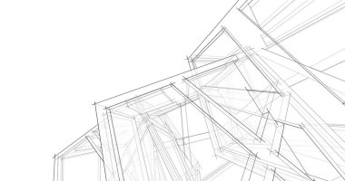 soyut mimari duvar kağıdı tasarımı, dijital konsept arkaplan