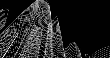 soyut mimari duvar kağıdı tasarımı, dijital konsept arkaplan