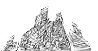 minimal geometrik şekiller, mimari çizgiler