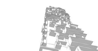 soyut mimari duvar kağıdı tasarımı, dijital konsept arkaplan
