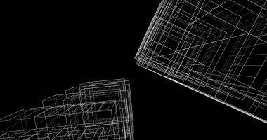 soyut mimari duvar kağıdı tasarımı, dijital konsept arkaplan