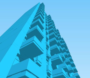 soyut mimari duvar kağıdı tasarımı, dijital konsept arkaplan