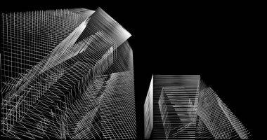 soyut mimari duvar kağıdı tasarımı, dijital konsept arkaplan