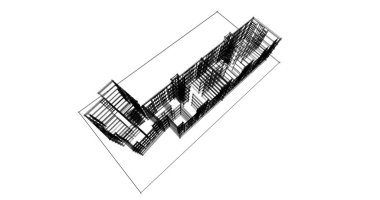 soyut mimari duvar kağıdı tasarımı, dijital konsept arkaplan