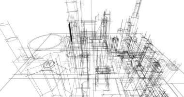 soyut mimari duvar kağıdı tasarımı, dijital konsept arkaplan