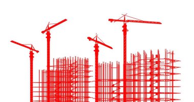 soyut mimari duvar kağıdı tasarımı, dijital konsept arkaplan