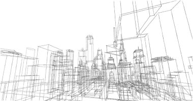 soyut mimari duvar kağıdı tasarımı, dijital konsept arkaplan