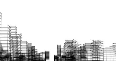 soyut mimari duvar kağıdı tasarımı, dijital konsept arkaplan