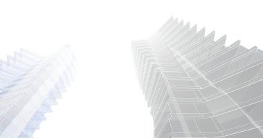 Mimari sanat konseptinde soyut çizgiler, minimum geometrik şekiller. 