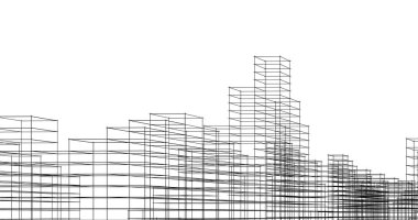 soyut mimari duvar kağıdı tasarımı, dijital konsept arkaplan
