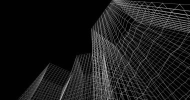 soyut mimari duvar kağıdı tasarımı, dijital konsept arkaplan