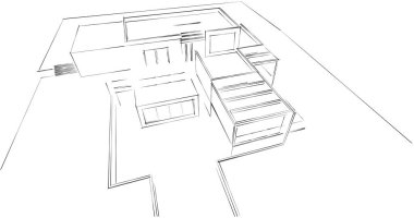 soyut mimari duvar kağıdı tasarımı, dijital konsept arkaplan