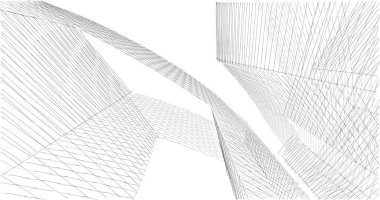 soyut mimari duvar kağıdı tasarımı, dijital konsept arkaplan