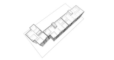 soyut mimari duvar kağıdı tasarımı, dijital konsept arkaplan