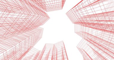 soyut mimari duvar kağıdı tasarımı, dijital konsept arkaplan