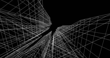 soyut mimari duvar kağıdı tasarımı, dijital konsept arkaplan