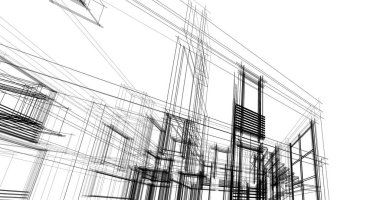 soyut mimari duvar kağıdı tasarımı, dijital konsept arkaplan