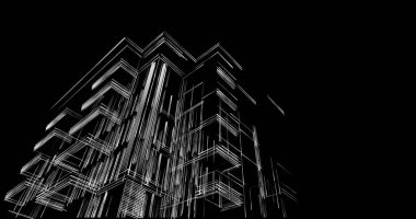 soyut mimari duvar kağıdı tasarımı, dijital konsept arkaplan