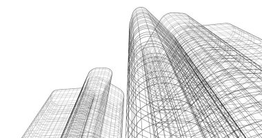 soyut mimari duvar kağıdı tasarımı, dijital konsept arkaplan