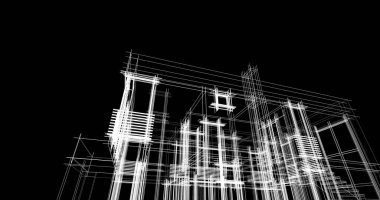 soyut mimari duvar kağıdı tasarımı, dijital konsept arkaplan