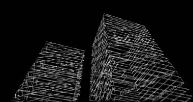 soyut mimari duvar kağıdı tasarımı, dijital konsept arkaplan