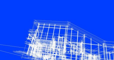 soyut mimari duvar kağıdı tasarımı, dijital konsept arkaplan