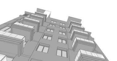 soyut mimari duvar kağıdı tasarımı, dijital konsept arkaplan