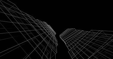 soyut mimari duvar kağıdı tasarımı, dijital konsept arkaplan