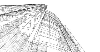 soyut mimari duvar kağıdı tasarımı, dijital konsept arkaplan