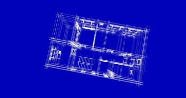 Mimari sanat konseptinde soyut çizgiler, minimum geometrik şekiller. 