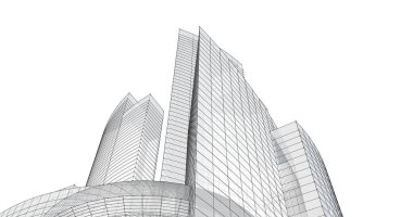 soyut mimari duvar kağıdı tasarımı, dijital konsept arkaplan