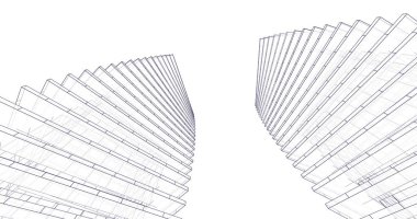 soyut mimari duvar kağıdı tasarımı, dijital konsept arkaplan