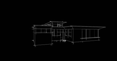 Mimari sanat konseptinde soyut çizgiler, minimum geometrik şekiller. 
