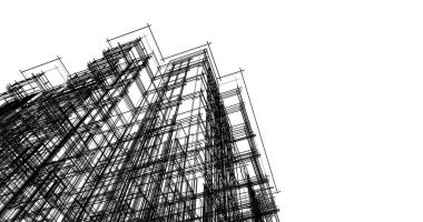 soyut mimari duvar kağıdı tasarımı, dijital konsept arkaplan