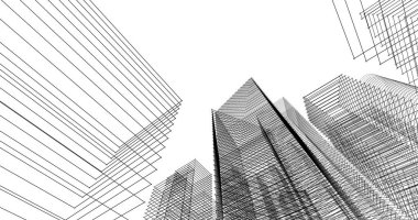 soyut mimari duvar kağıdı tasarımı, dijital konsept arkaplan