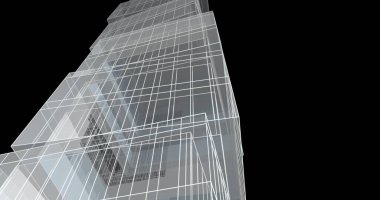 soyut mimari duvar kağıdı tasarımı, dijital konsept arkaplan