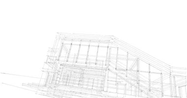 soyut mimari duvar kağıdı tasarımı, dijital konsept arkaplan