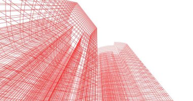 soyut mimari duvar kağıdı tasarımı, dijital konsept arkaplan