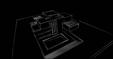 soyut mimari duvar kağıdı tasarımı, dijital konsept arkaplan