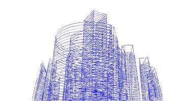 soyut mimari duvar kağıdı tasarımı, dijital konsept arkaplan