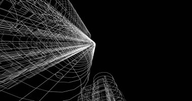 soyut mimari duvar kağıdı tasarımı, dijital konsept arkaplan