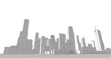 soyut mimari duvar kağıdı tasarımı, dijital konsept arkaplan