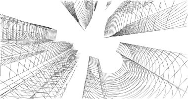 soyut mimari duvar kağıdı tasarımı, dijital konsept arkaplan