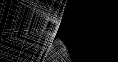 soyut mimari duvar kağıdı tasarımı, dijital konsept arkaplan