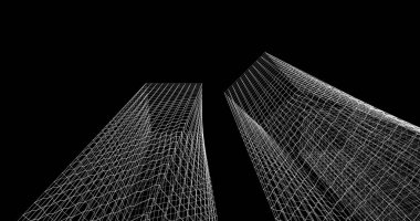 soyut mimari duvar kağıdı tasarımı, dijital konsept arkaplan