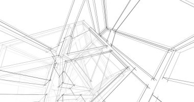 soyut mimari duvar kağıdı tasarımı, dijital konsept arkaplan