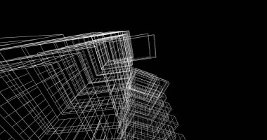 soyut mimari duvar kağıdı tasarımı, dijital konsept arkaplan