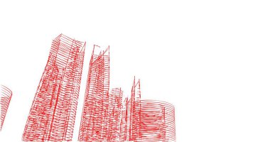 soyut mimari duvar kağıdı tasarımı, dijital konsept arkaplan