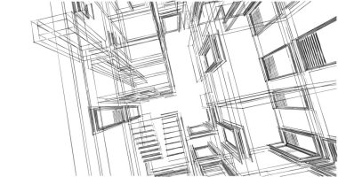 soyut mimari duvar kağıdı tasarımı, dijital konsept arkaplan