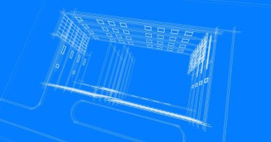 soyut mimari duvar kağıdı tasarımı, dijital konsept arkaplan